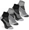 mehrstrumpf x XTREME Kurze Wandersocken Sneaker Outdoor Hiking Trekking Anti-Blasen Polsterung Vollfrottee Schutz für Herren & Damen Allwetter (4 Paar) Multi-Grau 42-45