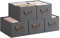 WOLTU Aufbewahrungsbox 5 Stück, aus Polyesterstoff, für Schlafzimmer, Arbeitszimmer, Wohnzimmer, Organizer Box mit Griffen, für Kleidung Spielzeug, faltbar, Grau, 47x20x28 cm