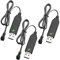 Akku-Ladekabel 3 Stück, 3.7 V USB Batterie Ladekabel Ladegerät, USB Batterie Ladekabel, SM 2-Polige Stecker, Geeignet für Ferngesteuertes Spielzeug, Autos, Panzer, Lastwagen, Züge, Boote