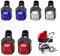 Editbar 6PCS LED Kinderwagen Licht – Warnlichter in Weiß, Rot und Blau, Kinderwagen Licht mit 3 Lichteffekte, Wasserdicht, Einfache Installation, Ideal für Outdoor Aktivitäten, Kinderwagen Beleuchtung