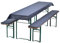 NYVI Bierbankauflagen Set NYVIGala 240x90 cm Grau - 1x Tischdecke für 220x70 cm Biertische & 2X Gepolsterte Auflage für 220x25 cm Bierbänke - Sitzauflage für Bierzeltgarnitur