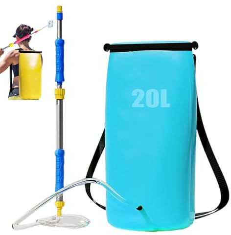 GLHYUOP Rucksack Water Soaker Toy,20l Packsack 18m Reichweite Wasserschlachten Spielzeug Verstellbare TräGer Ausziehbarer Rucksack Wasserpistole, FüR Strand/Pool/Outdoor