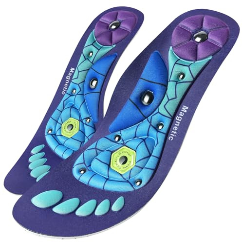 OSDUE Einlagen Original, Magnetische Einlegesohlen Damen Herren, Akupressur Schuheinlagen zur Schmerzlinderung, für Plantarfasziiti, Reflexologie Akupressur (40-43)