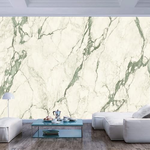 3D Large Mural Photo Wallpaper Marble patterned white and green modern Marble patterned white and green modernPeel and Stick Large Living Room Sofa Bedroom Modern Wall Painting Home Decor Wall Poster