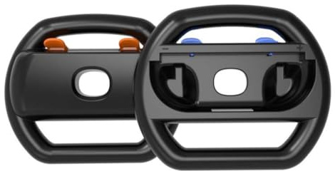 FACAIIO Lot de 2 poignées de volant ergonomiques pour Nintendo Switch 2 Joy-Con, pour manettes Switch 2, noir, rouge, noir, bleu