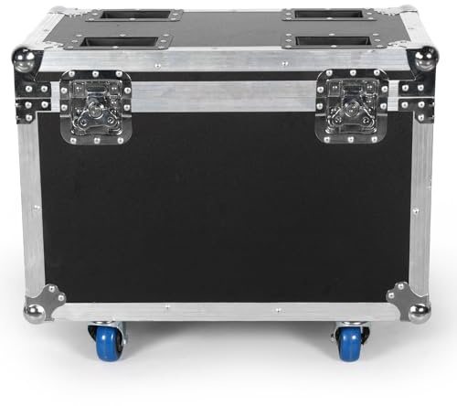 Flight Case con ruote 2 IN 1Fly Case per 19x15W Teste Mobili RGBW Luci da Palco, Nero