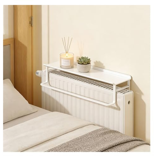 Tablette Radiateur sans Percer, étagère pour Radiateur en Fonte Bords Arrondis pour Chambres, Balcons, Coins Maquillage et Bureaux à Domicile(15.75in/40cm)