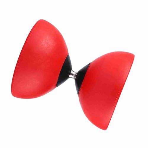 Alomejor Ensemble de Diabolo Chinois Yoyo à Triple Roulement avec Un Beau Design pour Les Joueurs Débutants et Intermédiaires (Rouge)