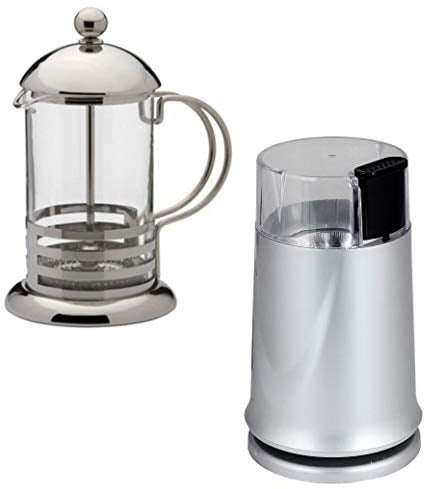 Kabalo 150W Electric Coffee Bean Grinder with 350ml Stainless Steel Glass Cafetiere