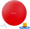 Fitvids Platzsicherer und Rutschfester Gymnastikball, Yoga-Ball, Fitnessball, Geburtsball mit Schnellpumpe, ca. 900 kg Fassungsvermögen, Rot, 55,9 cm, M