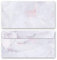 Briefumschläge Marmor & Struktur, MARMOR FLIEDER 10 Briefumschläge (ohne Fenster) DIN LANG (220x110 mm) | Paper-Media