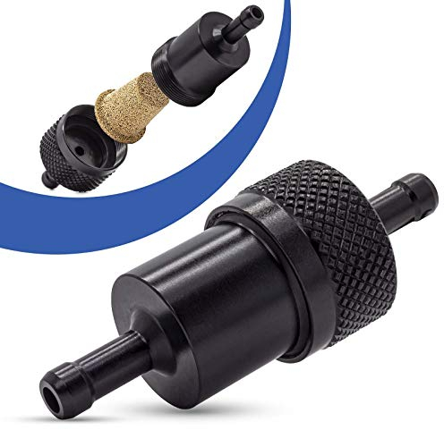 Universal Kraftstofffilter 8mm Aluminium Benzinfilter KFZ Auto Motorrad Schwarz