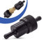 Universal Kraftstofffilter 8mm Aluminium Benzinfilter KFZ Auto Motorrad Schwarz