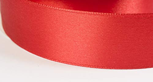Jajasio Satinband 30 Yard-Rolle, 38mm breit, Auswahl aus 50 Farben/Farbe: 38 - rot, Geschenkband, Schleifenband