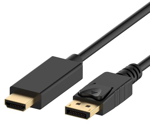 Ewent Cavo HDMI a Schermatura Multipla - Conversione ingresso da DisplayPort a HDMI - Supporta trasmissione Video 4K - Lunghezza: 3 metri