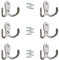 6Pcs Double Prong Robe Hooks Dual Coat Hooks Chrome Coat Hooks Double Door Hooks Wall Mounted Sliver Clothes Hooks Metal Coat Hangers with 24 Screws for Bedroom Bathroom Kitchen Hat Tie Clothes Towel