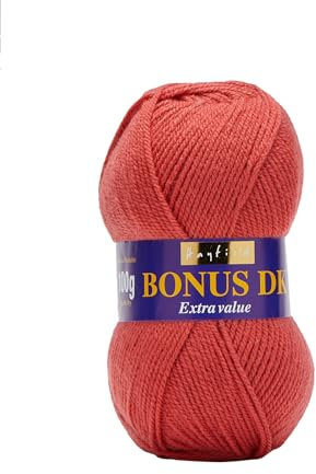 Hayfield Bonus DK Double Knitting, Soft Red (617), 100g by Sirdar