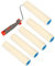 KOTARBAU 5er Set Velours-Farbroller 250 mm mit Gummigriff Farbwalze Pinsel Walzenbürste Rollerwalze Rollerpinsel für Anstricharbeiten und Renovierung