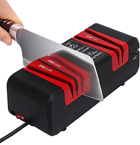 Multi-Function Knife Sharpener 220V Electric Household Fast Sharpener Automatic Knife Grinder Kitchen Knife Grindstone,Black