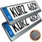 2 Kennzeichenhalter kurz 46 x 11cm Auto Nummernschildhalter Kurze Kennzeichenhalterung 460mm x 110mm Kurzer kennzeichenhalter (Chrom gebürstet)
