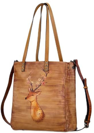 LETEULO Damen Handtasche Schulterbeutel Gross Echtleder Tasche Umhängetasche Shopper Tote Henkeltasche