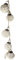 MACOSA CP45195 Christbaumkugeln Girlande 5er Weihnachtsdeko Baumschmuck Türkranz-Anhänger Weihnachtsbaum-Kugel Baumkugel Adventskranz Weihnachten Dekoration