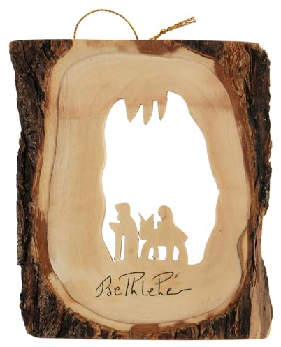 Holyart Schmuck Weihnachtsbaum Olivenholz Flucht nach Ägypten