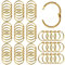 Vegena Buchringe, 100 Stück Ringbinder 30mm Binder Ringe Metall Heftringe Buchbinderinge Karteikarten Ring für Scrapbook, Album, Memo-Ablage, Handwerk, Schlüsselringe (30cm, Gold)