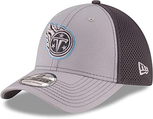 New Era NFL Grayed Out Neo 39Thirty Stretch Flex Fit Hat Cap, Tennessee Titans, S-M
