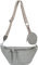 styleBREAKER Damen Halbmond Crossbody Schultertaschen Set 3-Teilig, Schultergurt mit Muster, Schlüsselanhänger, Börse 02012398, Farbe:Grau