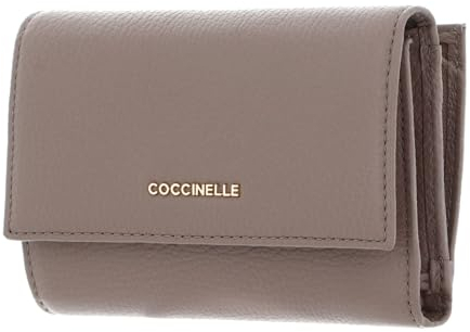 COCCINELLE Metallic Soft Wallet Grainy Leather Warm Taupe