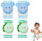 XIXKOLYU® 2 pares de rodilleras para gatear, transpirables, rodilleras para bebé con esponja, antideslizantes, fundas protectoras para los pies, elefante + dinosaurio