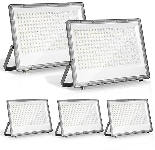 Ikodm 200W LED Scheinwerfer, Led Strahler Außen, LED Außenstrahler IP66 Wasserdicht Außenbeleuchtung Flutlicht, 19800LM Superhell 6000K Kaltweiß Aussenstrahler für Baumlicht Rasenlampe(kein Stecker)