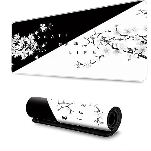 PUIOKA Large Office Game Computer Keyboard Desk Ink Painting Antique Mouse PadHand Washable