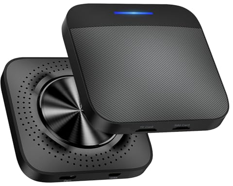 TIMEKNOW Adattatore CarPlay Wireless con Youtube Netflix, Carplay Wireless Adapter senza Fili con Airplay Mirroring 3 in 1 CarPlay&Android Auto&Android Ai Box per Auto CarPlay Cablate di Fabbrica