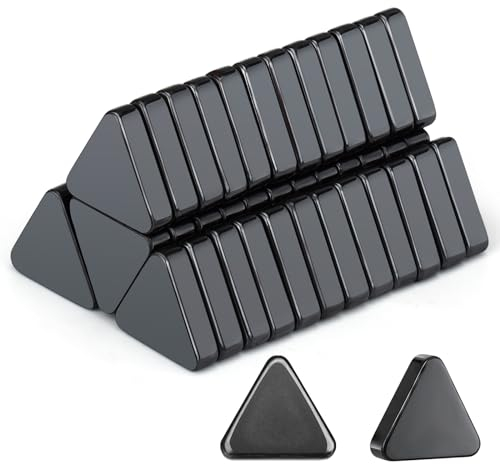 Wukong 50 Pezzi Calamite Potenti Magnete in Ferrite, 20×5mm Magnete Potente Calamite Piccole, Superficie Lucida Calamite Frigorifer, Triangolo Calamite Lavagna Magnetica per Ufficio, Scuola e Bacheca