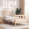ULUYYUC Massivholzbett, Palettenbett Doppelbett/Einzelbett Jugendbett Tagesbett Geeignet für Wohnbereich Schlafzimmer Wohnzimmer Zimmer Mieten mit Kopfteil 3FT Single
