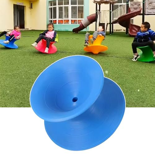 Innovz Gyro Spun Outdoor Rotating Chair Patio Chairs, Home School Spun Lounging Chair 360 Swivel Tumbler, Multi-color Wobble Chair Vestibular Exercises(Color:Blue)