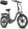 Fafrees 2025 F20 PRO Damen E Bike Herren 18AH/ 22,5AH 36V Akku [ Offiziell ] Fatbike Klapprad 20 Zoll, Elektrofahrrad 250W, Fat Bike Ebike 140kg (Grau, 22,5AH Akku)