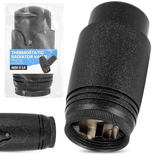 Thermostatkopf Heizkörper Regler Heizkörperthermostat Heizung Ventil Heizungsventil Temperaturregelung Modernes Design Büro Zuhause Badezimmer Anthrazit