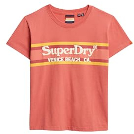 Superdry Damen Figurbetontes Venue Outdoors T-Shirt Backapfelrot 36