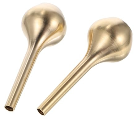 2 Kleiner Tischvasen aus Kupfer im Antiken Stil, Goldfarben, Dekorativ | Blumenarrangements, als Tischdekoration zu Hause, 2 Stück, Stilvoll, Langlebig, Geschenk zum Einzug