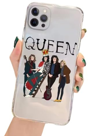 Crown Art Freddie Jacket Queen Clear Mercury Aesthetic TPU Custom Compatible With iPhone 7 7S 8 SE 2020 X XR XS 11 12 13 14 15 16 16E Pro Max Plus Mini Case Design Personalised Name Cover Silicone