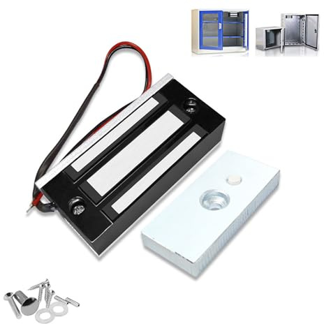 XYBkey Serratura magnetica elettrica, 60 kg / 130lbs, serratura per armadio, cassetto, armadio, modalità fail-safe, sistema di controllo accessi a porta singola, mini serratura adatta per porte in