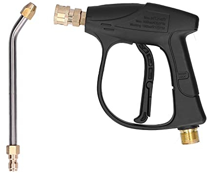 Qcwwy Hochdruckreiniger-Pistolen-Set, 3000 PSI Hochdruckreiniger-Pistole mit Winkeldüse, Kompatibel mit M22-Gewinde-Einlassanschluss