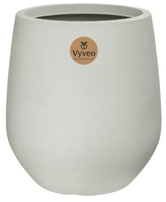 Vyveo - Blumentopf Amari - 39x43 - Weiß - Blumentopf für den Innen- und Außeneinsatz - Übertopf - Pflanztopf - Pflanzgefäß