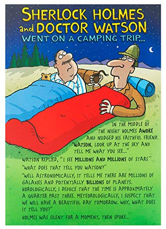 Lustige Geburtstagskarte – Geburtstagskarte für ihn – mit Sherlock Holmes und Dr. Watson