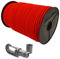 Seilwelt 8mm Expanderseil 30m Gummiseil + 30 Karabiner Gummileine Planenseil Seil Plane in Rot