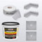 Isolbau Dicht-Set - Inkl. 1x Flüssigfolie (4 kg), 1x Dichtband (5 m), 2x Innenecken & 2x Manschetten
