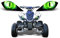 AMR Racing ATV-Scheinwerfer-Grafik-Aufkleber, kompatibel mit Yamaha Raptor 700/250/350, Eclipse Green